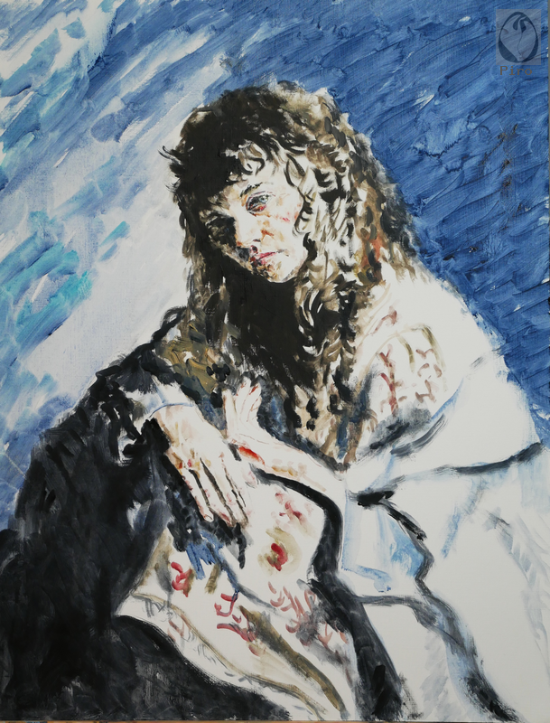 oil on paper - olio su carta di Piro